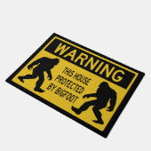 警告この家はビグフ保護トの ドアマット (アングル)