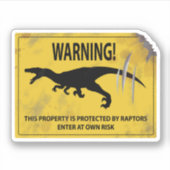 警告だ！この財産はラ保護プトルが所有する シール (正面)