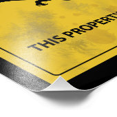 警告だ！この財産はラ保護プトルが所有する フォトプリント            (角)