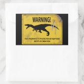 警告だ!この財産はラ保護プトルが所有する 長方形シール (バッグ)