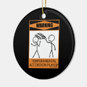 警告だ！アコーディオン棋士 セラミックオーナメント (左)