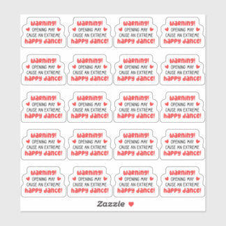 警告だ！オープニングは非常に幸せなダンスを引き起こす可能性がある シール