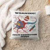 警告だ！ニューロンつながり内部の欠陥 クッション (ブランケット)