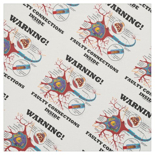 警告だ！ニューロンつながり内部の欠陥 ファブリック (見本)