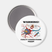 警告だ！ニューロンつながり内部の欠陥 マグネット (正面/裏面)