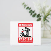 警告だ！ファシズムのはがき ポストカード (スタンド正面)
