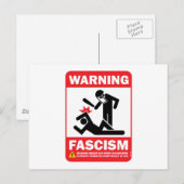 警告だ！ファシズムのはがき ポストカード (正面/裏面)