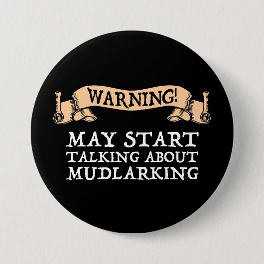 警告だ!マダリングについて話し始める可能性がある 缶バッジ (正面)