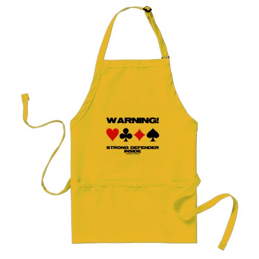 警告だ!中に強力なディフェンダー(カードスーツ) スタンダードエプロン (正面)