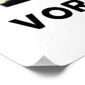 警告だ！内部で発生する渦音（トルネード） ポスター (角)