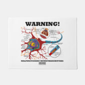 警告だ！内部の神経伝達物質の機能不全 ドアマット (正面)