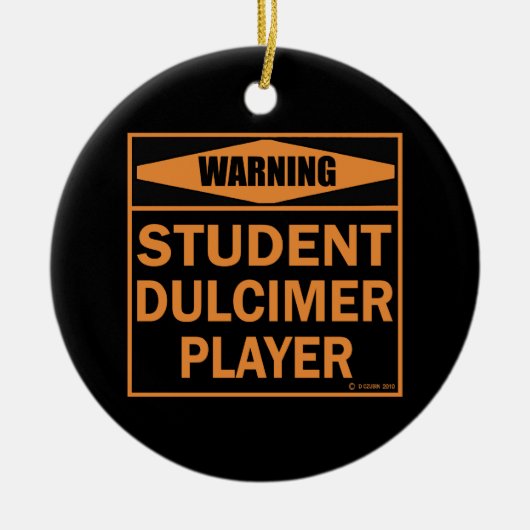 警告だ!学生ダルシマー選手! セラミックオーナメント (正面)