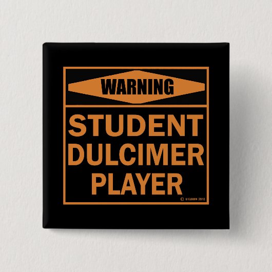 警告だ！学生ダルシマー選手！ 缶バッジ (正面)