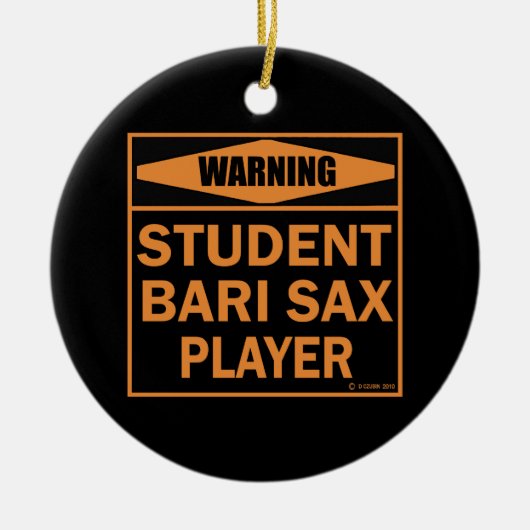 警告だ！学生バーリ・サックス選手！ セラミックオーナメント (正面)