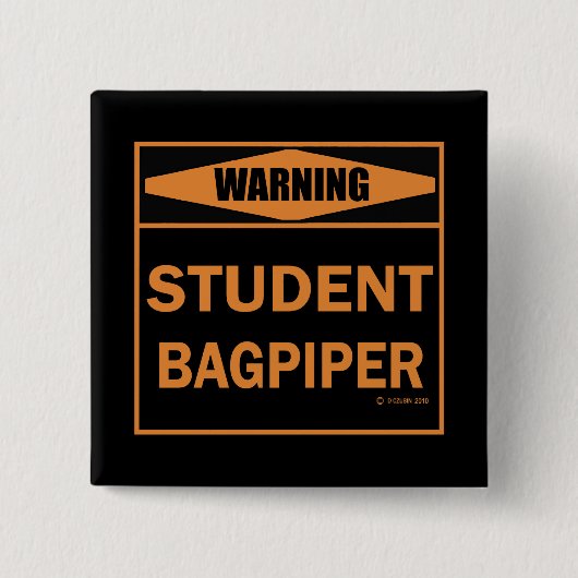 警告だ！学生ベーパイパー！ 缶バッジ (正面)