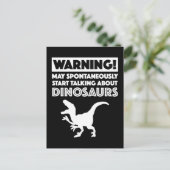 警告だ!恐竜について話し始めるかもしれない ポストカード (スタンド正面)