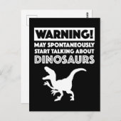 警告だ!恐竜について話し始めるかもしれない ポストカード (正面/裏面)