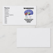 警告だ!情報過多(脳のユーモア) 名刺 (正面/裏面)