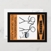 警告だ！気温性スチールドラマー ポストカード (正面/裏面)