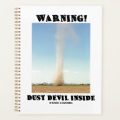 警告だ！気象学のユーモアの中のほこり悪魔 プランナー手帳 (正面)