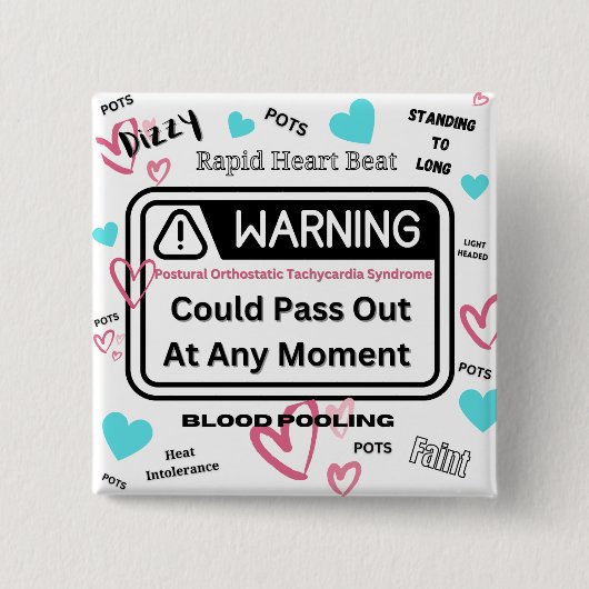 警告だ!消えうせる 缶バッジ (正面)