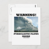 警告だ！火砕流（火山） ポストカード (正面/裏面)