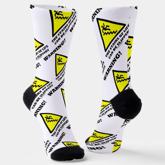 警告だ！生命の階段は滑りやすい ソックス (傾斜あり)