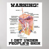 警告だ!私は人の皮膚の下に入る(皮膚の層) ポスター (正面)