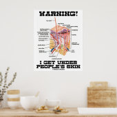 警告だ!私は人の皮膚の下に入る(皮膚の層) ポスター (キッチン)