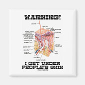 警告だ！私は人の皮膚の下に入る（皮膚の層） マグネット (正面)