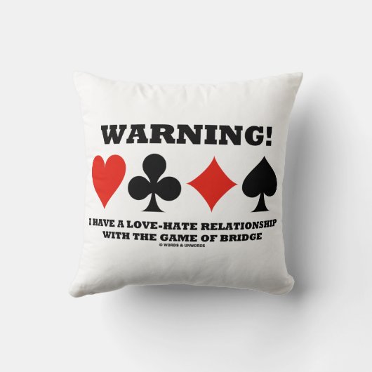 警告だ!私は愛憎の人間関係橋を持っている クッション (裏面)
