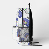 警告だ!脳内の混乱した心 プリントバックパック (右)