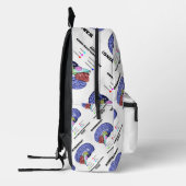 警告だ!脳内の混乱した心 プリントバックパック (左)