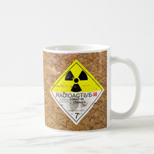 警告だ!腐食Cobalt 60 Cat.3シンボルや象徴 コーヒーマグカップ (右)