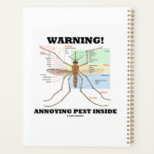 警告だ！蚊の解剖学内の迷惑な害虫 プランナー手帳 (裏面)
