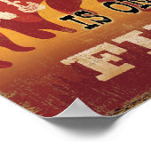 警告だ!調理師が燃えている ポスター (角)