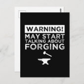 警告だ!鍛造について話し始めるかもしれない ポストカード (正面/裏面)