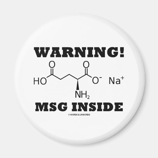 警告だ!MSG内部(化学分子) マグネット (正面)