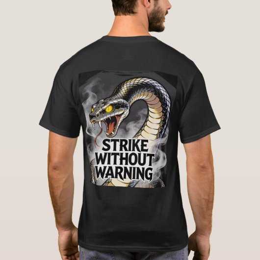 警告なき攻撃 スネークシャツ Tシャツ (裏面)