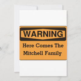警告のおもしろいの家族会の招待状 招待状