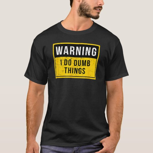 警告のばかTシャツ – のシャ警告ツ Tシャツ (正面)