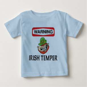 警告のアイルランド人の気性 ベビーTシャツ