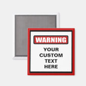 警告のカスタム磁石 マグネット (正面/裏面)