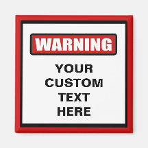 警告のカスタム磁石