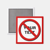 警告のシンボル無しカスタム磁石 マグネット (正面/裏面)