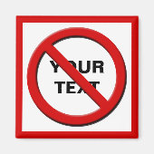 警告のシンボル無しカスタム磁石 マグネット (正面)