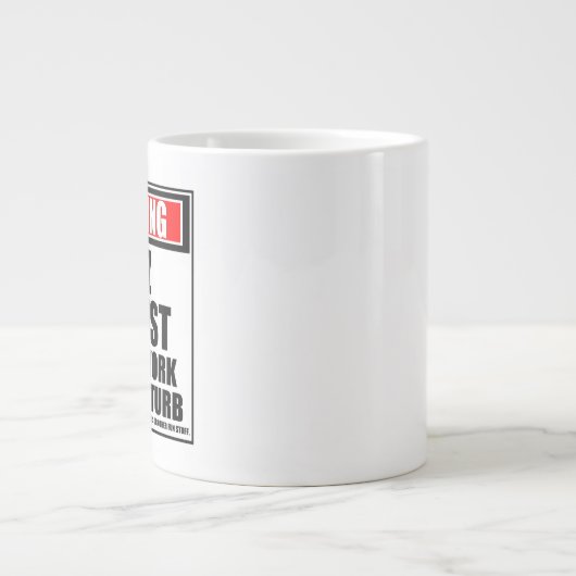 警告のジャズ奏者の懸命が邪魔にならない ジャンボコーヒーマグカップ (正面)