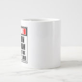 警告のセッションミュージシャン懸命 ジャンボコーヒーマグカップ (正面)
