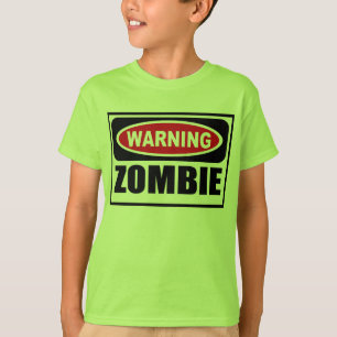 警告のゾンビの子供のTシャツ Tシャツ