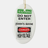 警告のドアオーナメントカスタマイズ! セラミックオーナメント (右)